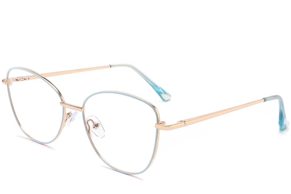 Schmetterlingsblaue Metallbrille #BS2425-0208