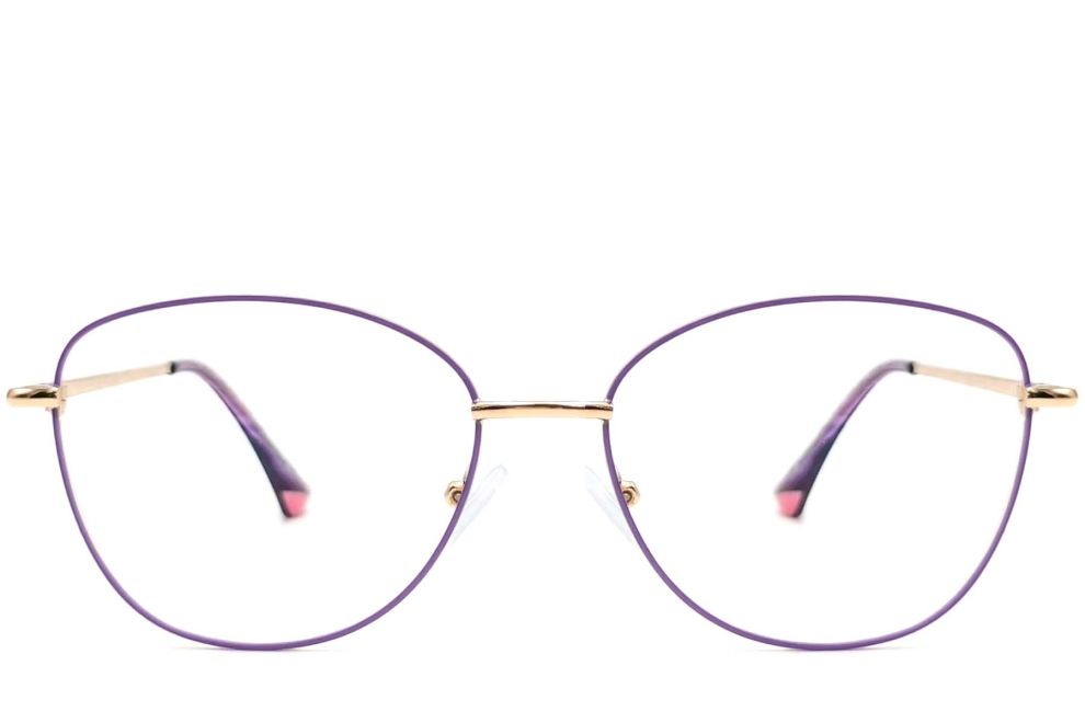 Gafas de metal morado con forma de mariposa #BS2425-0209