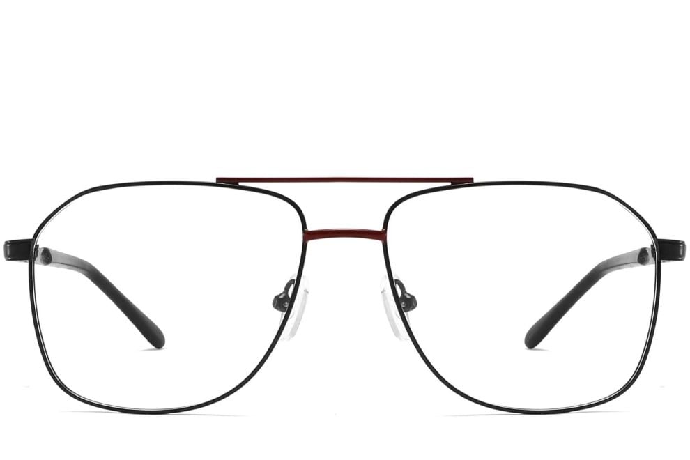 Aviator Red Metal Glasses #BS2425-0219