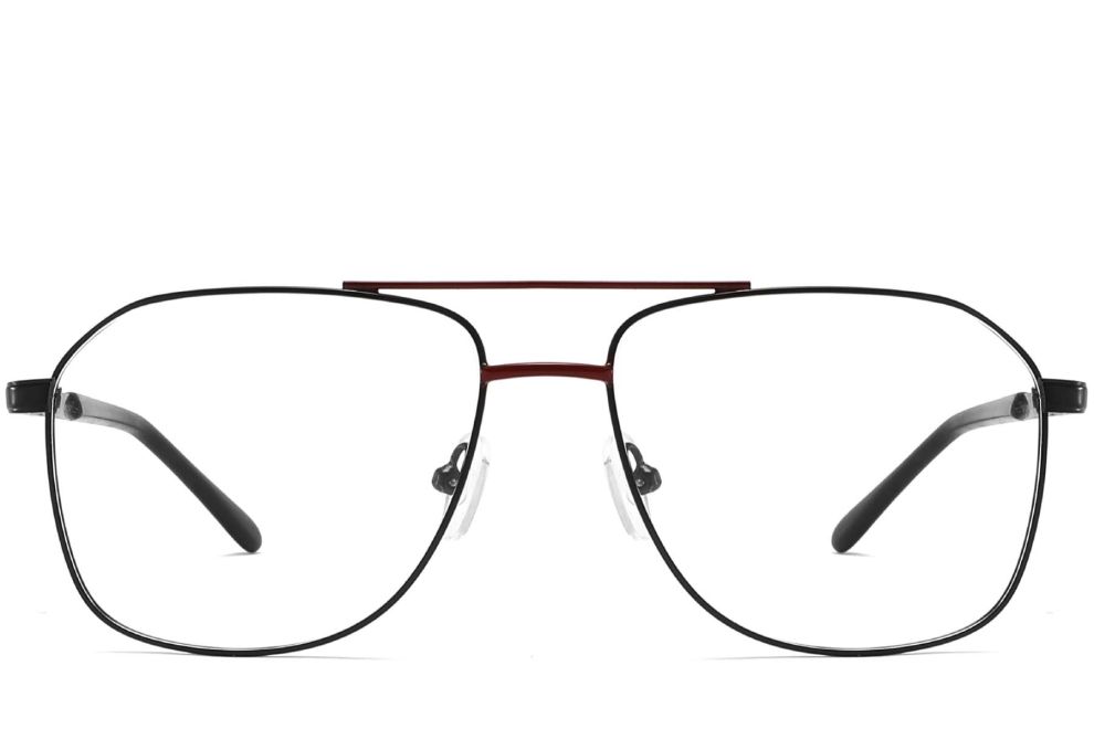 Lunettes aviateur en métal rouge #BS2425-0219