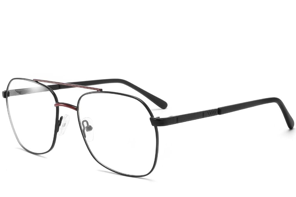 Aviator Red Metal Glasses #BS2425-0220