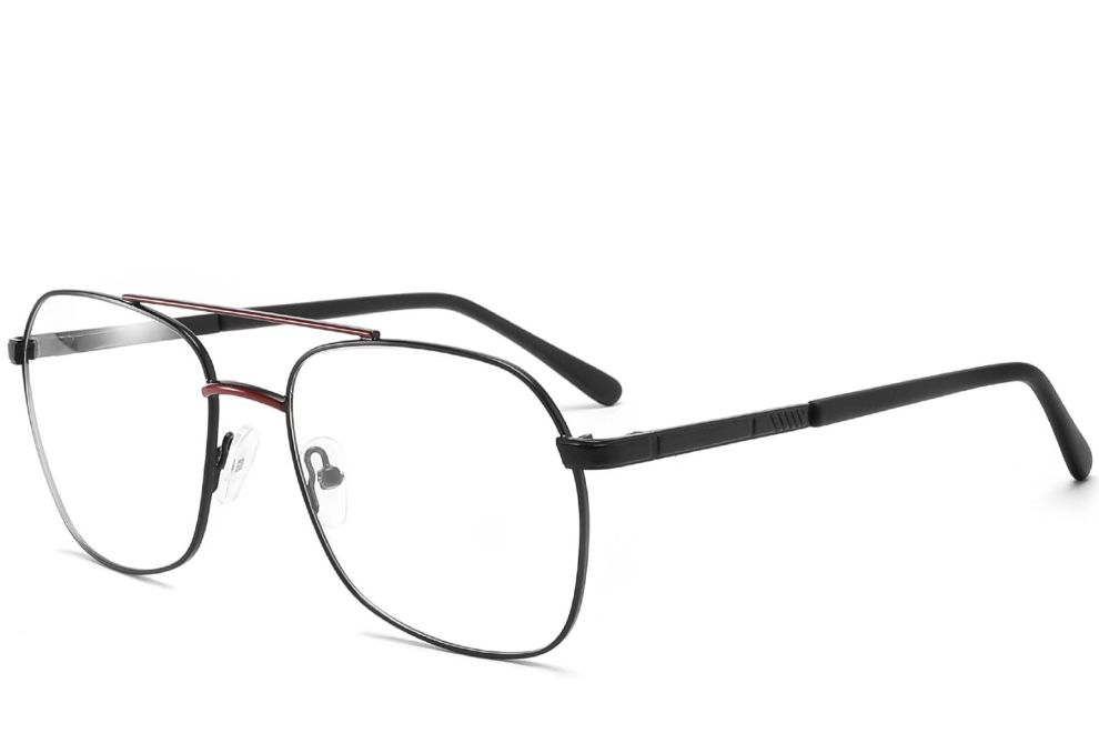 Aviator Red Metal Glasses #BS2425-0220