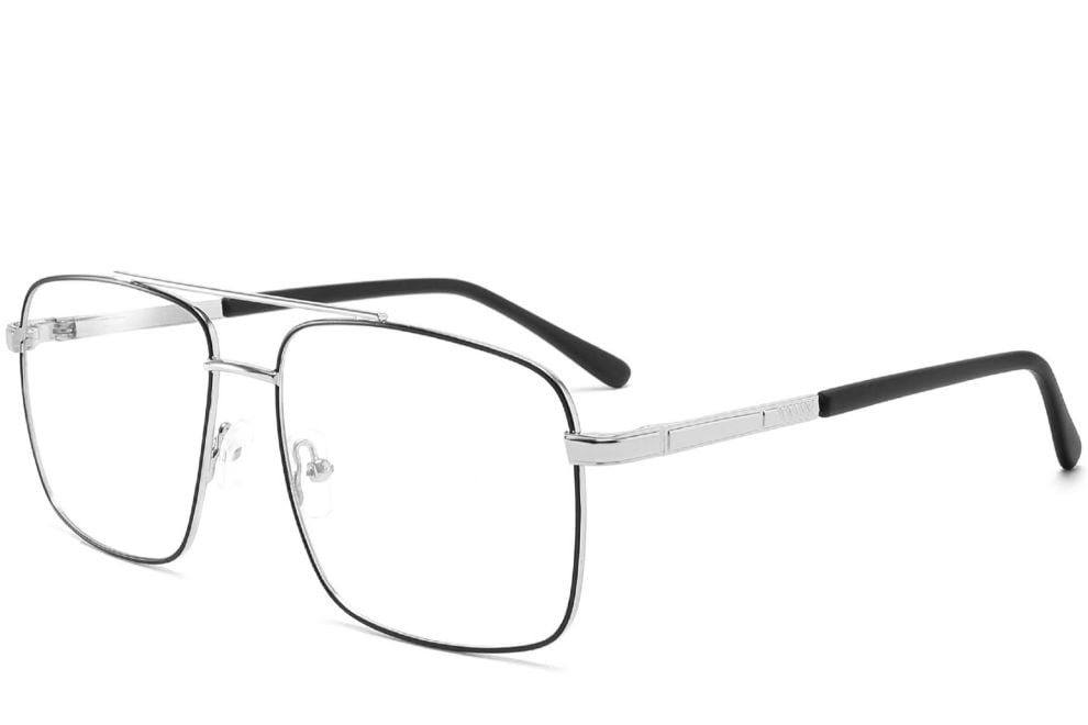 Aviator Black Metal Glasses #BS2425-0224