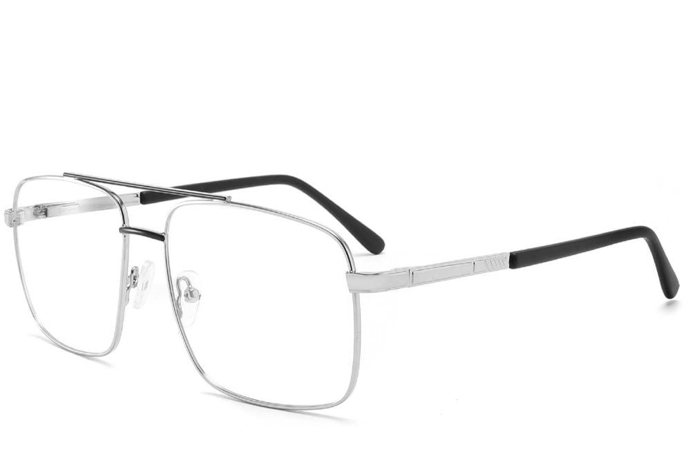 Aviator Silver Metal Glasses #BS2425-0226