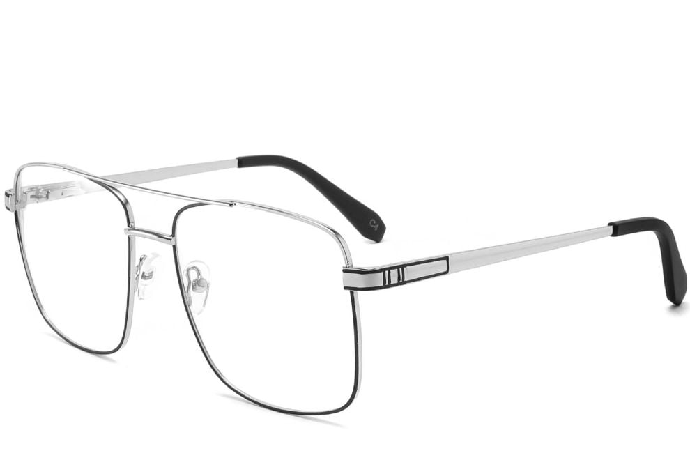 Aviator Black Metal Glasses #BS2425-0231