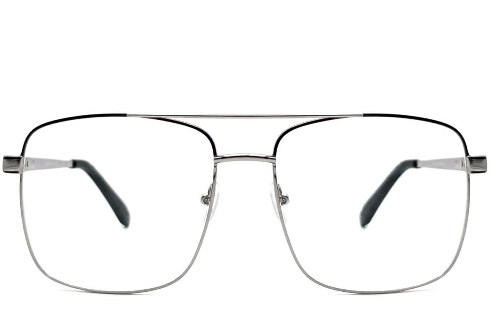 Pilotenbrille aus schwarzem Metall #BS2425-0231