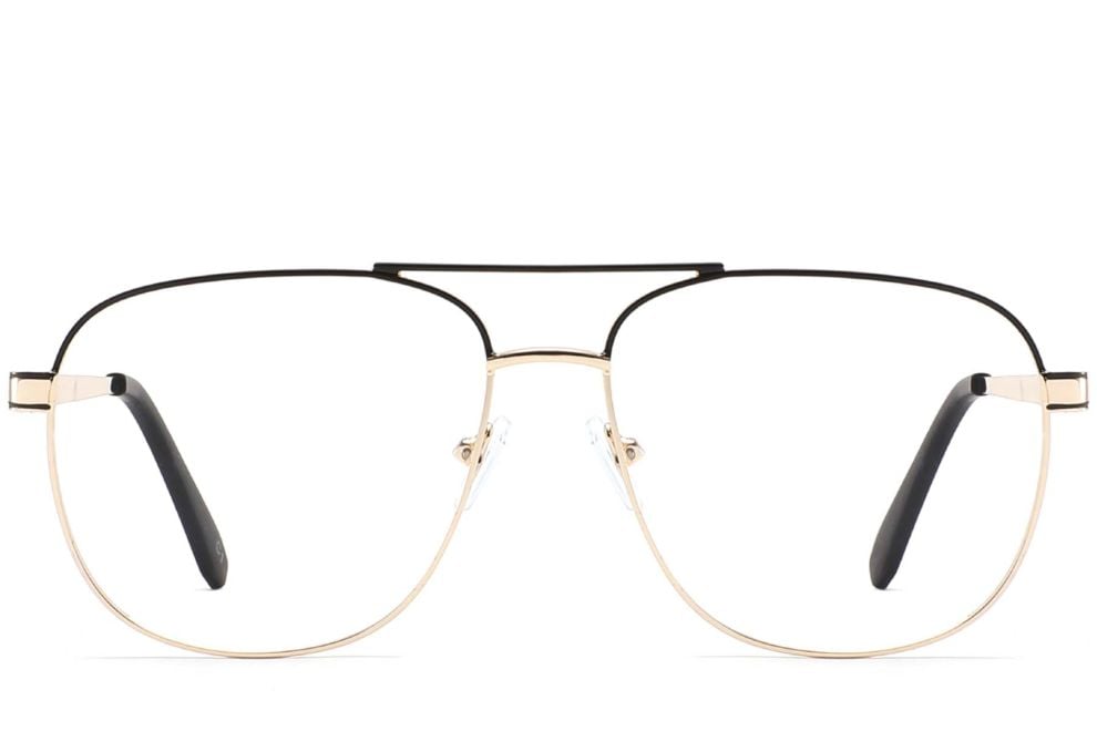 Aviator Golden Metal Glasses #BS2425-0233