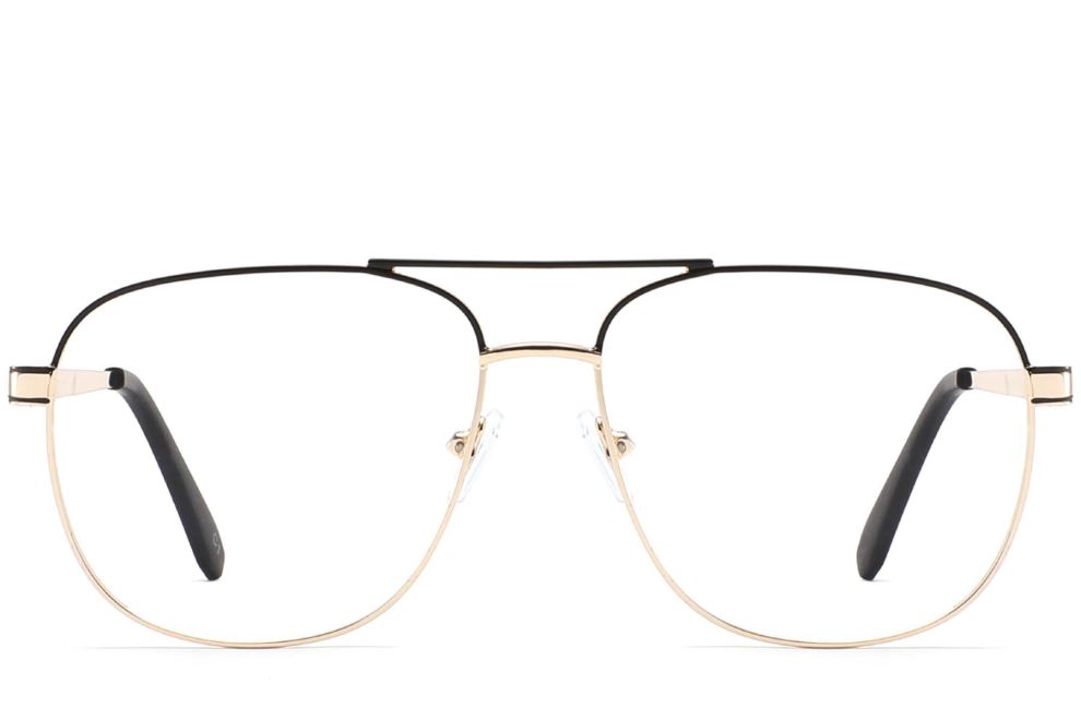 Aviator Golden Metal Glasses #BS2425-0233