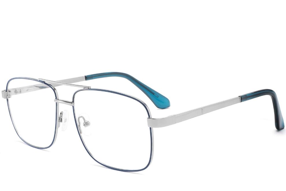 Lunettes aviateur en métal bleu #BS2425-0239