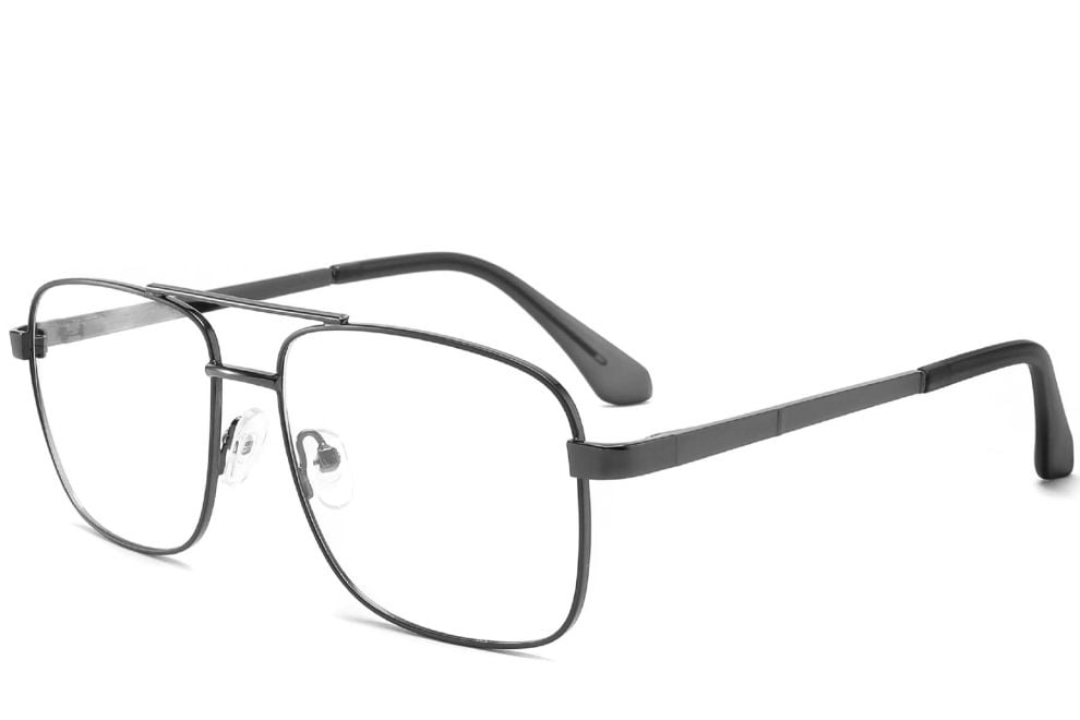 Aviator Grey Metal Glasses #BS2425-0240