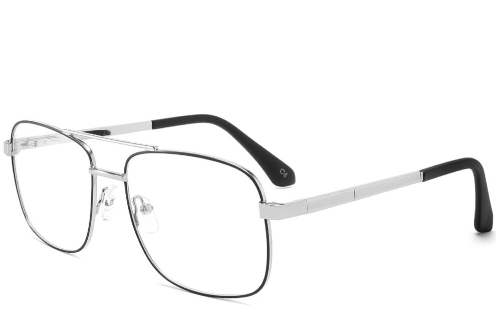 Aviator Black Metal Glasses #BS2425-0241