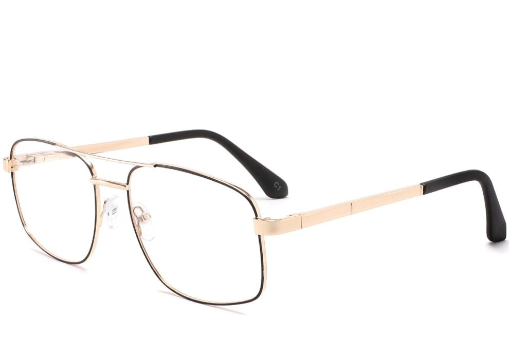 Gafas de aviador de metal dorado #BS2425-0257