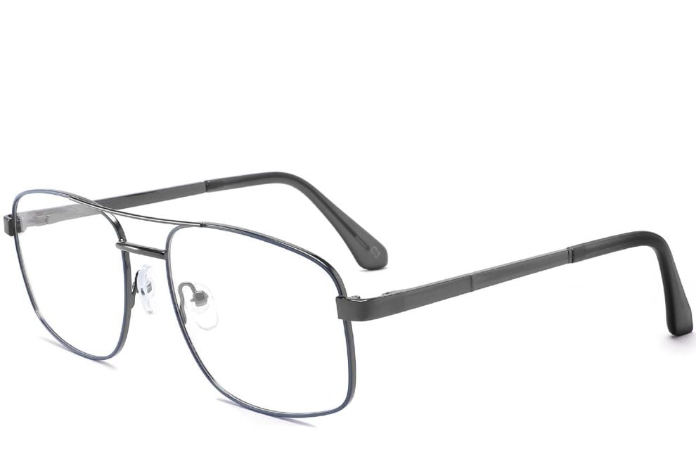 Aviator Black Metal Glasses #BS2425-0259