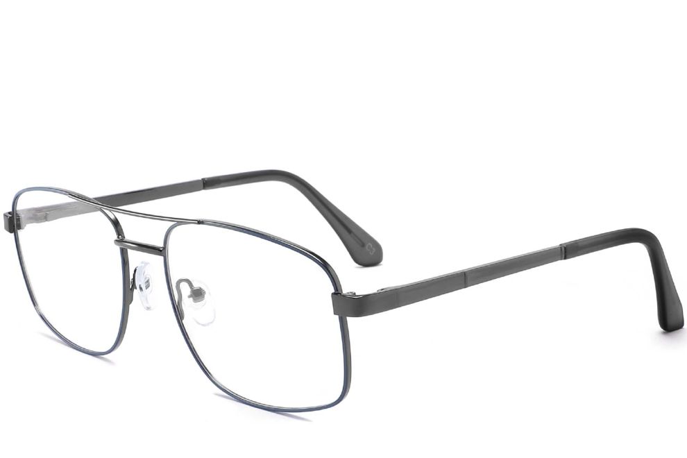 Pilotenbrille aus schwarzem Metall #BS2425-0259