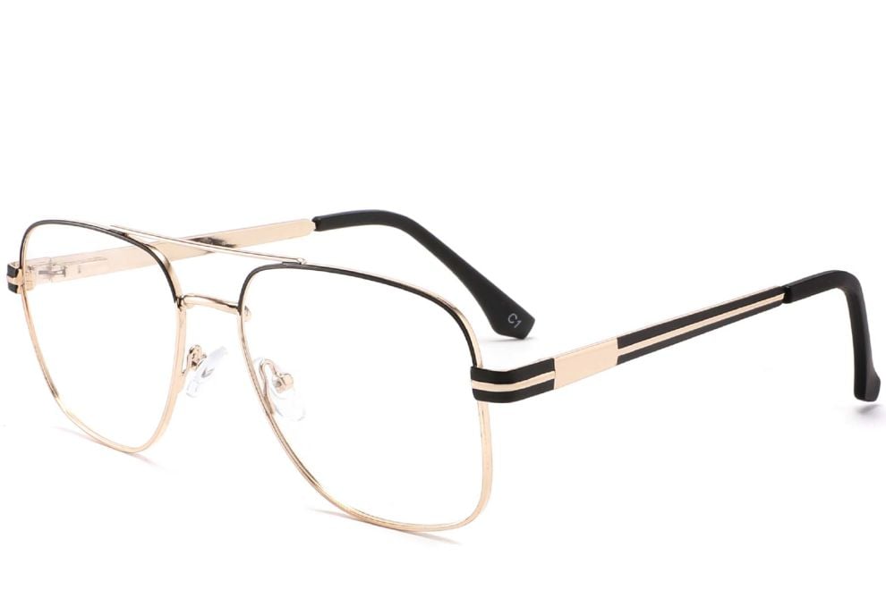 Aviator Golden Metal Glasses #BS2425-0262