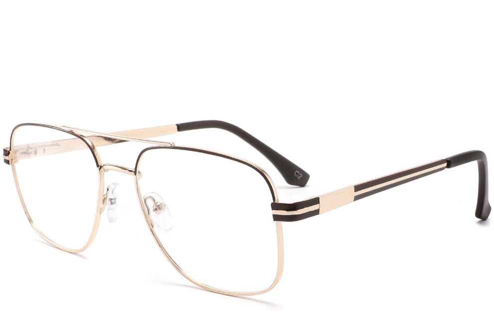 Aviator Brown Metal Glasses #BS2425-0263