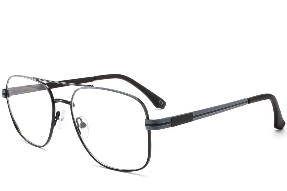 Gafas de aviador de metal negro #BS2425-0266