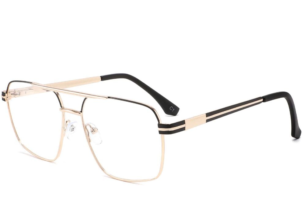 Gafas de aviador de metal dorado #BS2425-0267