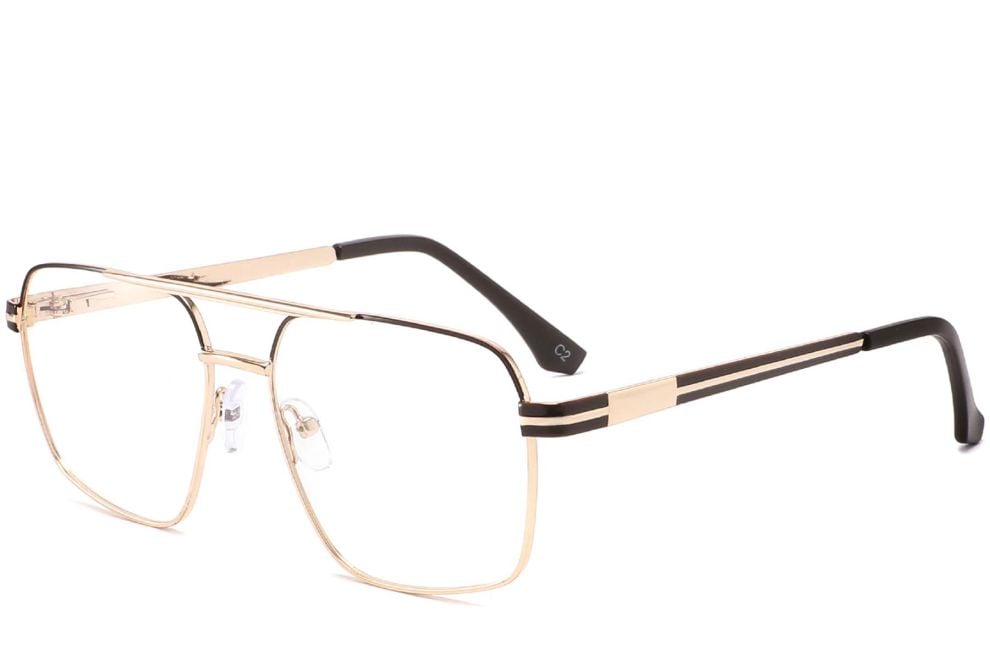 Aviator Brown Metal Glasses #BS2425-0268