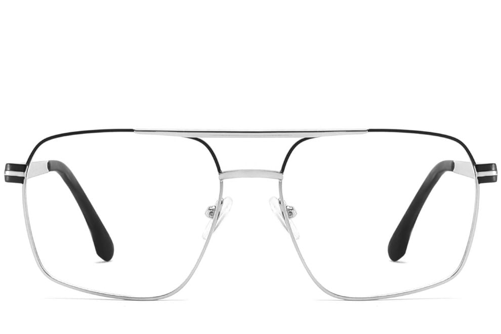 Aviator Silver Metal Glasses #BS2425-0269