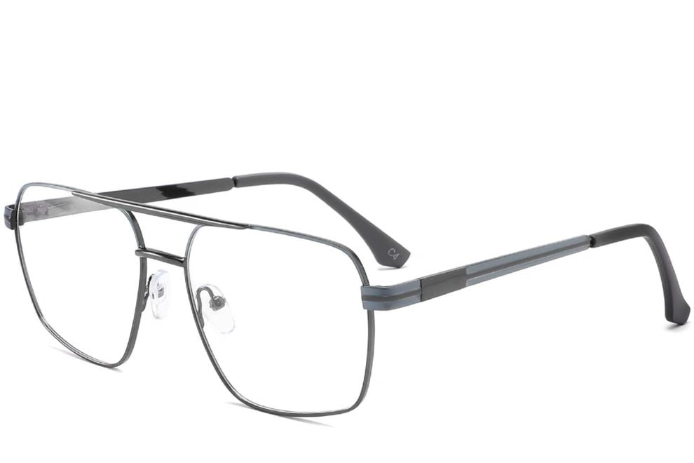 Aviator Grey Metal Glasses #BS2425-0270