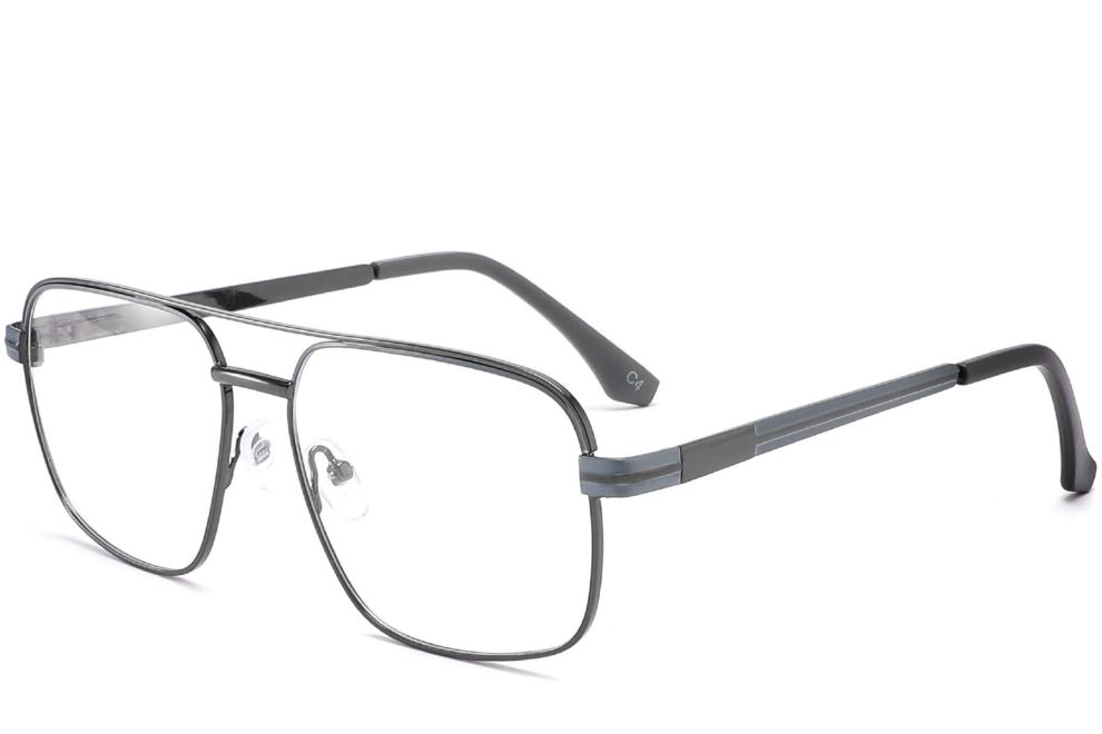 Aviator Grey Metal Glasses #BS2425-0275