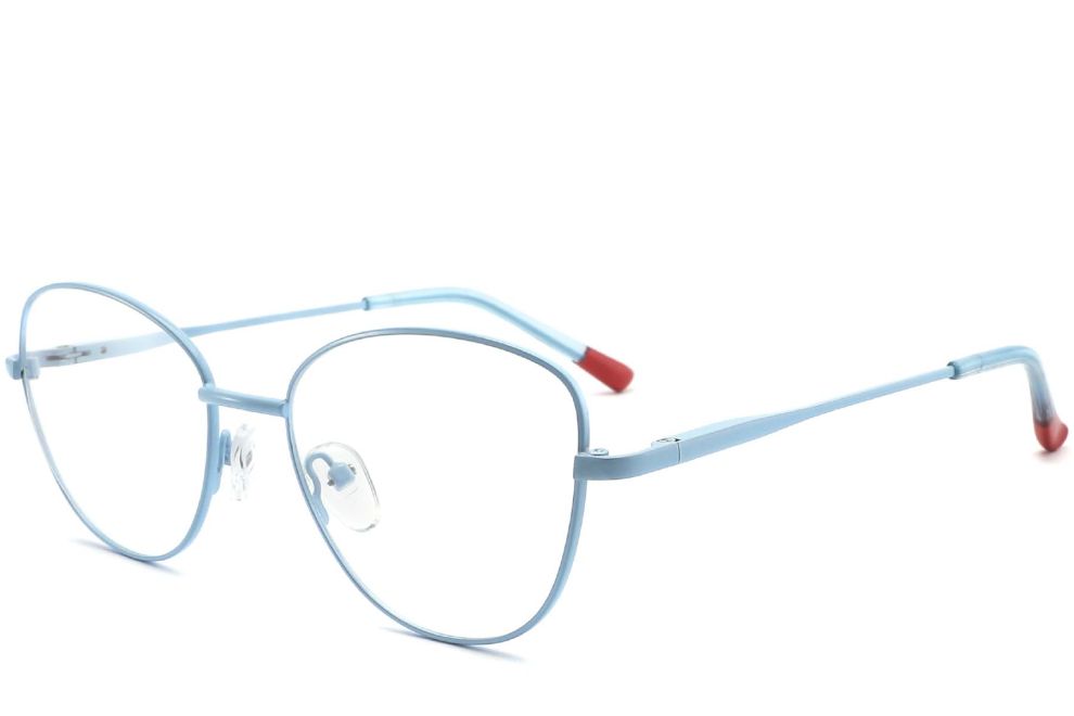 Schmetterlingsblaue Metallbrille #BS2425-0282