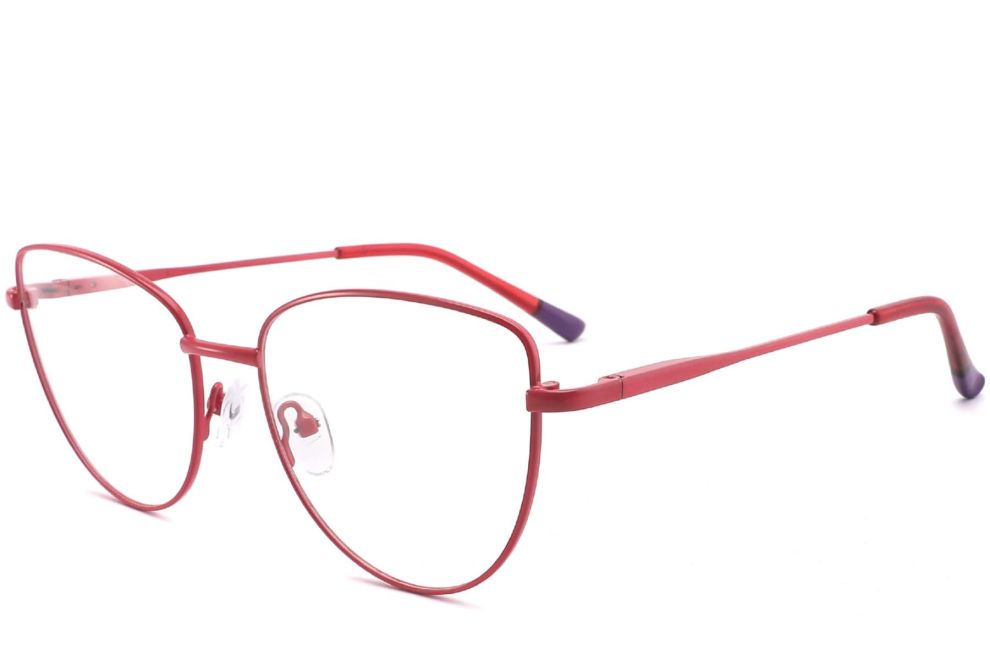 Schmetterlings-rote Metallbrille #BS2425-0292