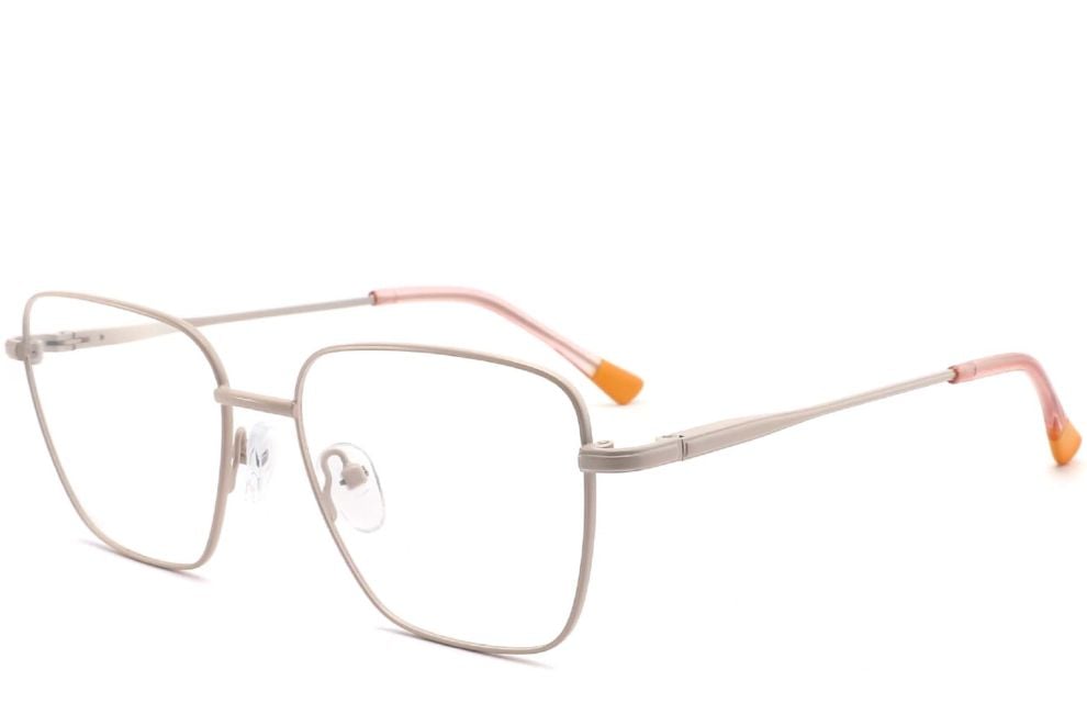 Rectangular Brown Metal Glasses #BS2425-0302