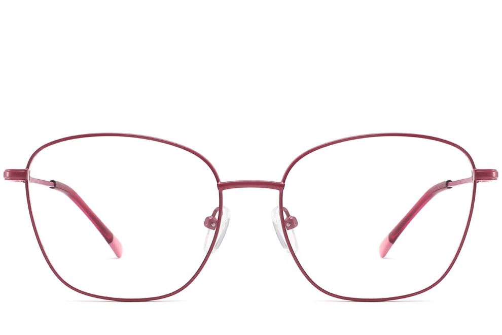 Lunettes papillon en métal rouge #BS2425-0318