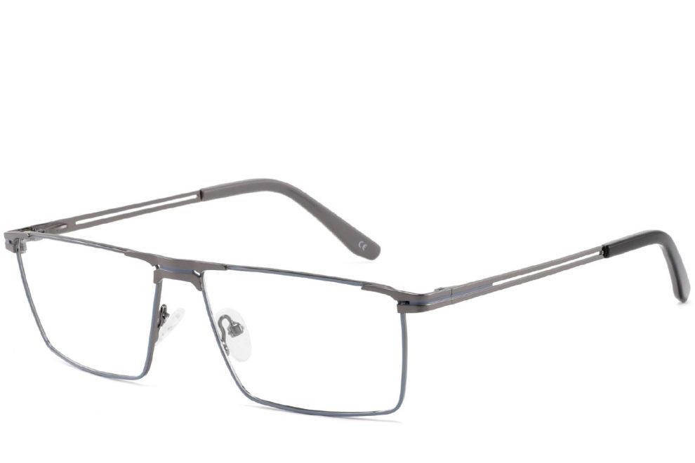 Rechteckige graue Metallbrille #BS2425-0325