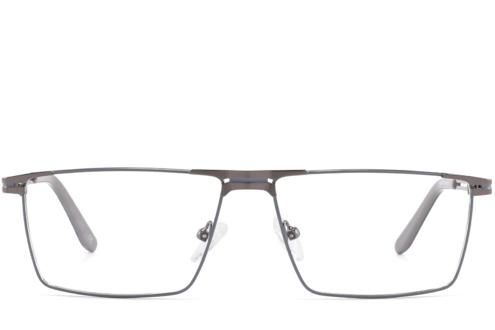 Rechteckige graue Metallbrille #BS2425-0325