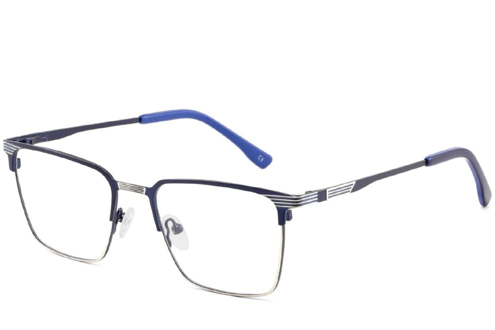 Gafas rectangulares de metal negro #BS2425-0328