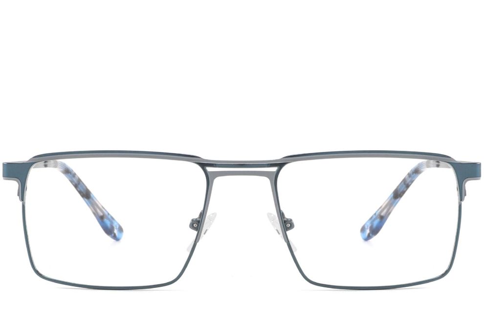 Rechteckige graue Metallbrille #BS2425-0330