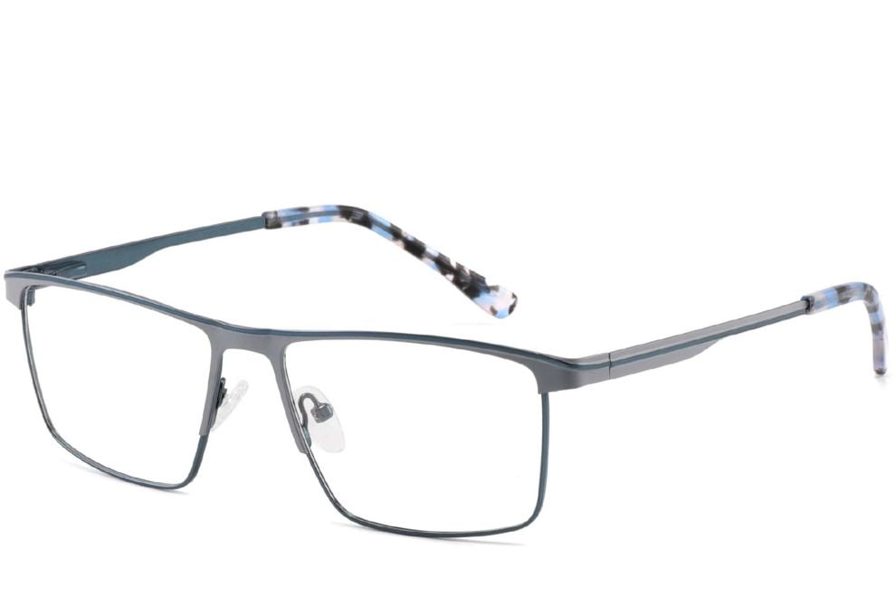 Rectangular Grey Metal Glasses #BS2425-0332
