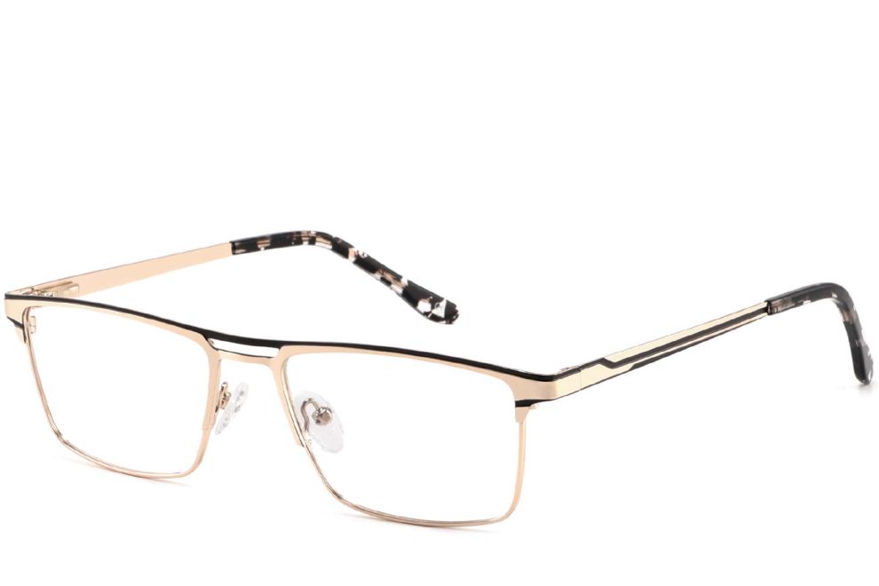 Rectangular Golden Metal Glasses #BS2425-0333