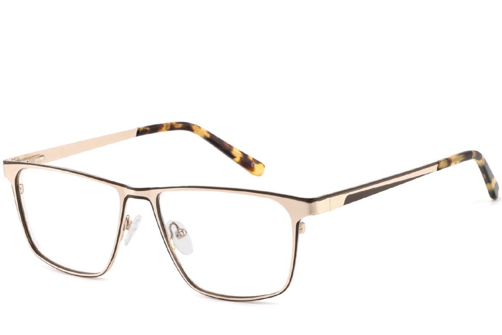 Rechteckige Schildpatt-Metallbrille #BS2425-0338