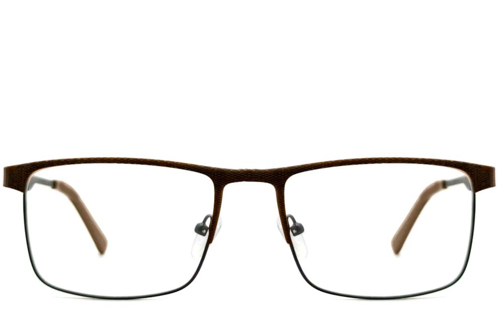 Rechteckige schwarze Metallbrille #BS2425-0340