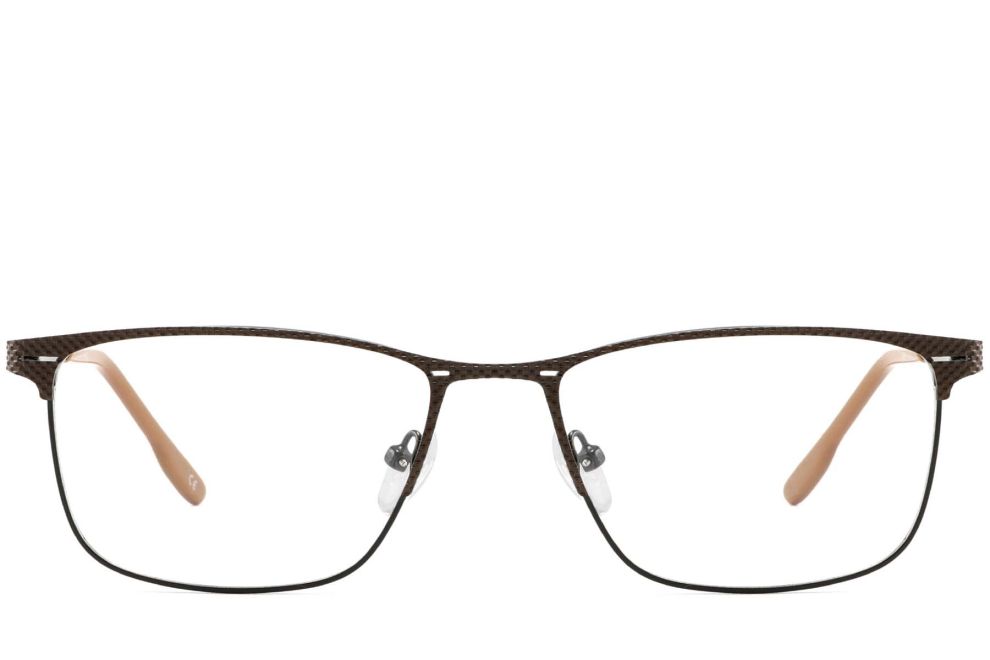 Rectangular Brown Metal Glasses #BS2425-0344