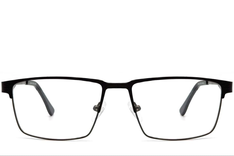 Rectangular Black Metal Glasses #BS2425-0350