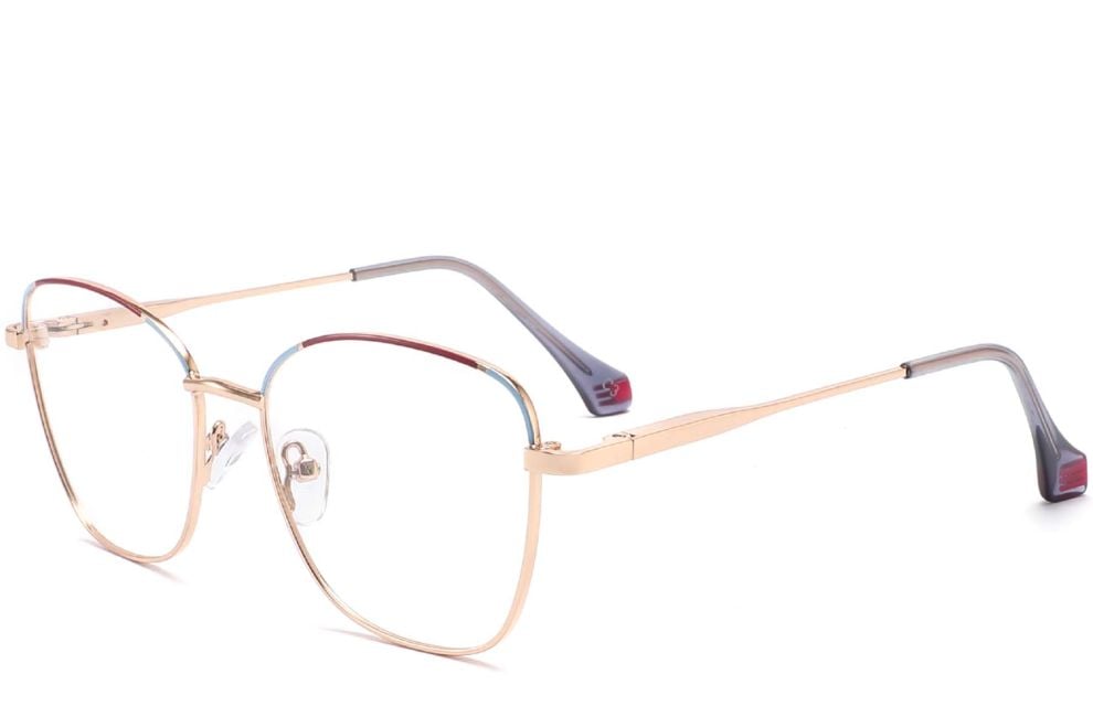 Gafas de metal morado con forma de mariposa #BS2425-0353