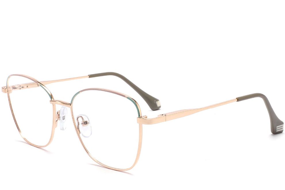 Schmetterlingsgrüne Metallbrille #BS2425-0356