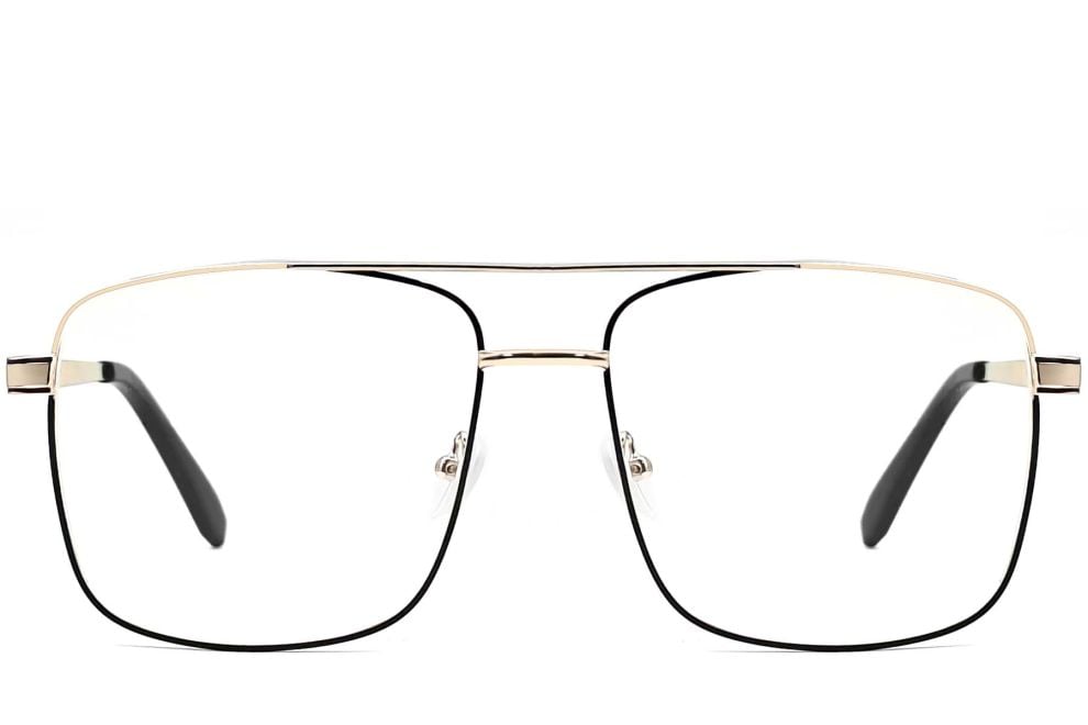 Aviator Golden Metal Glasses #BS2425-0357