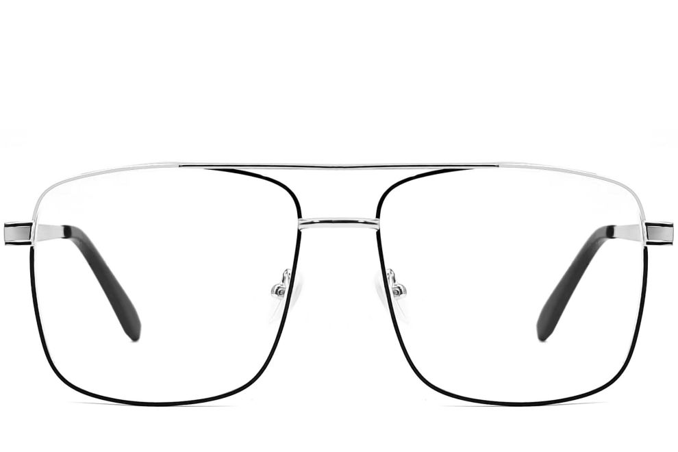 Aviator Zilveren Metalen Bril #BS2425-0358