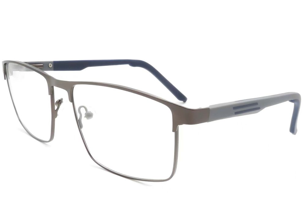 Rechteckige schwarze Metallbrille #BS2425-0366