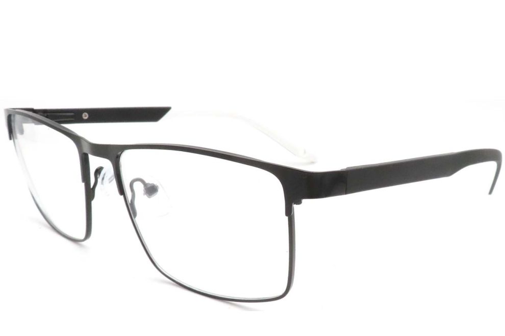 Verres rectangulaires en métal blanc #BS2425-0378