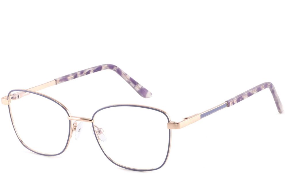 Rectangular Purple Metal Glasses #BS2425-0399