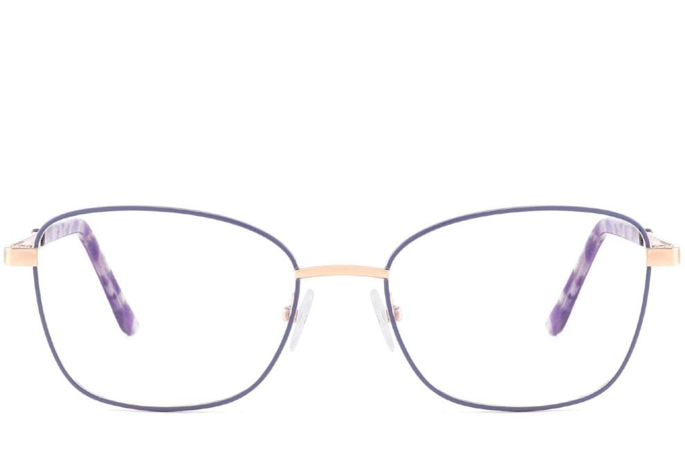 Rectangular Purple Metal Glasses #BS2425-0399