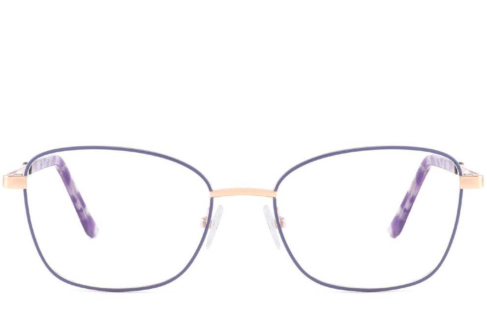 Rechteckige lila Metallbrille #BS2425-0399