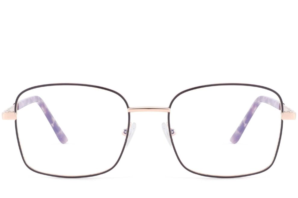 Rectangular Purple Metal Glasses #BS2425-0419